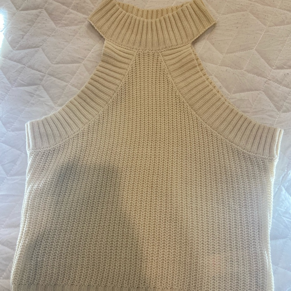 Khaki unworn high tech tank sweater
